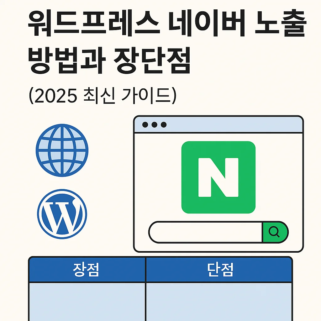워드프레스 네이버 노출 가능성 및 설정 방법, 장단점 정리(2025 최신)