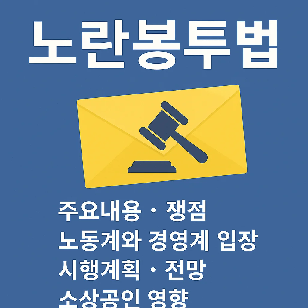 노란봉투법이란? 2025년 쟁점 알아보기